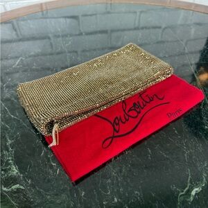 Christian Louboutin GOLD Maykimay Strass Crystal